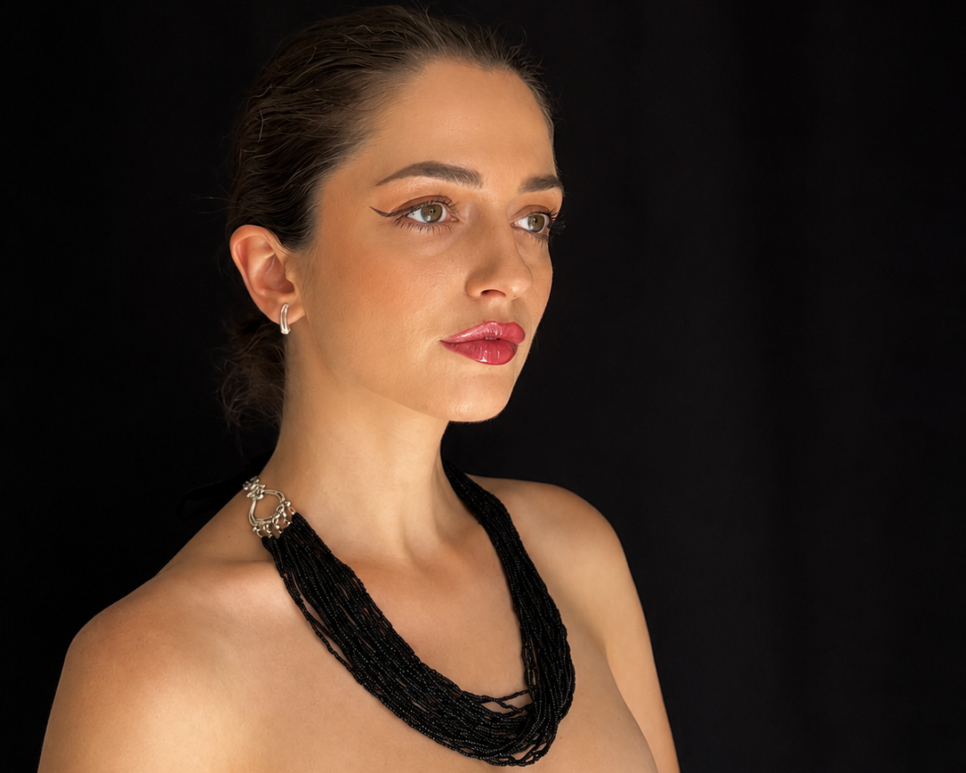 Multi-Strand Necklace “Black Flow”