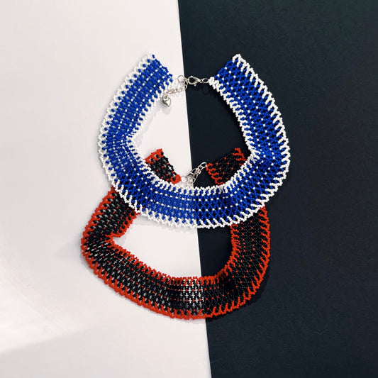 Dnipro Waves sylianka necklace two variants blue and black