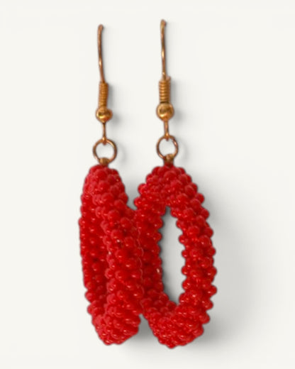 Earrings "Scarlet Veil"