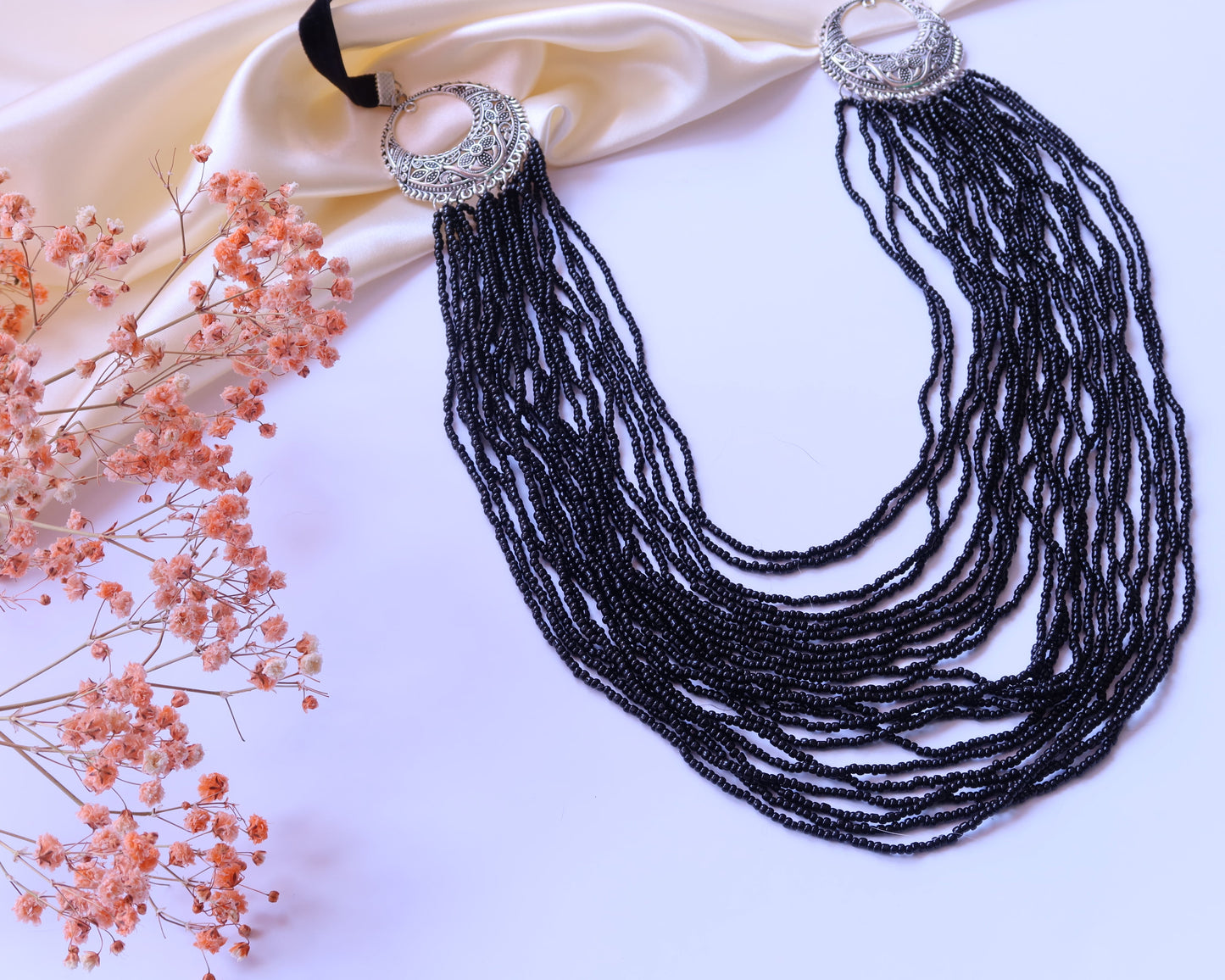 Multi-Strand Necklace “Raven”