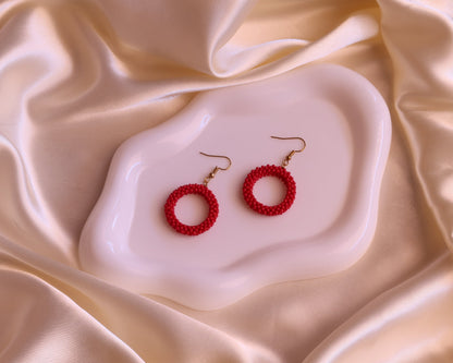 Earrings "Scarlet Veil"